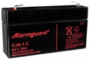 Batéria Alarmguard CJ6-1,3 T1, 6 V, 1,3 Ah AGM