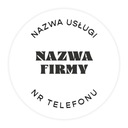 Nálepky pre firmy Meno Služba Adresa Telefónne číslo 50ks Personalizácia 4cm