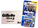 Holiace strojčeky Gillette Blue III COMFORT 6 ks