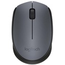 Logitech Mouse M170, 1000 DPI, 2,4 [GHz], optická, 3 triedy, bezdrôtová, šedá