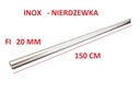 Inox rúrka fi 20 x 1,5 nerez 150 cm 1,5 m