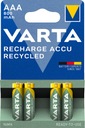 4x Dobíjacie batérie (NiMH) VARTA AAA (R3) 800 mAh