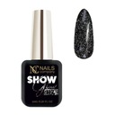 Show Glow 117 Nails Company hybridný lak čierny glitrový 6ml