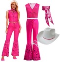 BARBI COWBOY DISCO ŠATY OUTFIT 80. ROKY 90. ROKY PLESOVÝ KARNEVAL XS S 164 170