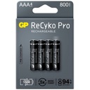 4x GP AAA 800 mAh ReCyko+ Pro 1,2V batéria