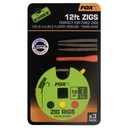 Náväzec na kapra Fox Zig Rig Trans Khak 12 lb č.8