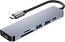 ADAPTÉROVÝ ROZBOČOVÝ ROZBOČOVAČ TYP-C SD/TF HDMI 4K 30HZ 100W MACBOOK 6V1