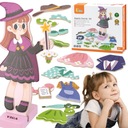 Drevené magnetické puzzle Viga Dress Up Edu