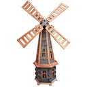 Drevený záhradný veterný mlyn Windmills 170cm antracit