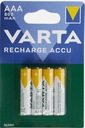 VARTA BATTERIES Nabíjacie batérie AAA 800mAh 4 ks