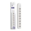 Qoltec Power strip | 8 zásuviek | 1,8 m | biely