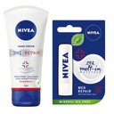 NIVEA REPAIR Ochranný rúž 4,8g + Hydratačný krém na ruky 75ml