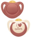 Nuk Nature cumlík 6-18m. latex 2 ks. Ružová