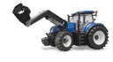 Bruder New Holland T7 traktor s nakladačom, odnímateľné kolesá 03121