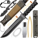 BSH ADVENTURE N-266 MULTIFUNKČNÝ VOJENSKÝ RAMBO Nôž 35 cm MULTITOOL 14v1!