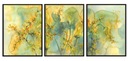 OBRAZOVÝ PLAGÁT V RÁME 53x73cm Triptych Kvety P1888