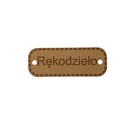 Ekokožená visačka Handicraft 40x15 BÉŽOVÁ