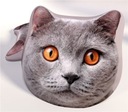 Dekoračný vankúš Kitty Grey Original Cuddly Shape