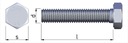 Šesťhranné skrutky M10x30 DIN 933 trieda 5.8 1 kg