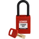 Visiace zámky SafeKey - nylonové, NYL-RED-38PL-KD