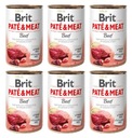 Brit Pate&Meat s hovädzím mäsom 6x400g