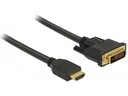 Delock HDMI (M) - DVI-D (M) adaptérový kábel čierny