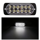 Zadné svietidlo 12 LED, silné, 12V-24V, malé, biele