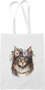 Taška Cat Flowers Trendy Boho 1 White