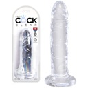 Realistické dildo s prísavkou, priehľadné PVC