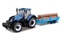 NEW HOLLAND T7.315 S PRÍVESOM A BALÍKOM SLAMY