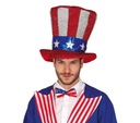 Veľký klobúk Uncle Sam s americkou vlajkou