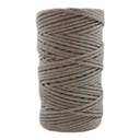 Pletená šnúra Macrame 3 mm piesková 100 m