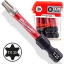 Nárazové bity Torx TX25 T25 50mm 10 ks Milwaukee