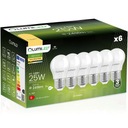 6x E27 P40 LED žiarovka 2,5W = 25W 249lm 3000K Teplá 180° LUMILED