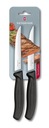 2 steakové nože Victorinox, zúbkované 12 cm, čierna