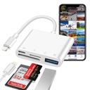 ADAPTÉR ČÍTAČKA KARIET IPHONE IPAD LIGHTNING 4v1 SD SDHC Micro SD SDHC TF