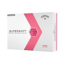 Golfové loptičky CALLAWAY SUPERSOFT, ružové matné, 12 ks