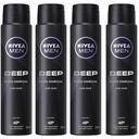 NIVEA MEN Pánsky antiperspirant Hlboký sprej 4x250ml