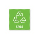 Nálepka z recyklovaného skla 5 cm segregácia