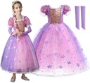 ŠATY OUTFIT RAPUNZEL JEDNORÁZOVÝ ZAPOJENÝ KARNEVALOVÝ PLES 146/152