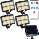 4x SOLÁRNE OSVETLENIE COB SOLAR PULIČNÁ LAMPA