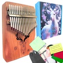 Africký DREVENÝ HUDOBNÝ NÁSTROJ KALIMBA MELODIKO PIANINO 17 st.