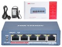 Switch pre PoE kamery 4xPoE 1xUplink DS-3E0105P-E/M