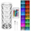 LED dotyková lampa CRYSTAL lampa COLORFUL ROSE CRYSTAL RGB + DIAĽKOVÉ