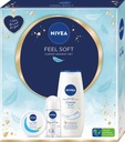 NIVEA FEEL SOFT DARČEKOVÝ SET SPRCHOVÝ GÉL + ROLL ON + KRÉM pre dámu