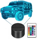 3D LED USB LAMPA AUTO MONSTER TRUCK HUMVEE + DIAĽK