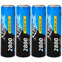 4ks XTREME Ni-MH AA R6 BATÉRIA 1,2V 2800mAh