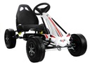 Gokart White and Black Monster Pedals Pumped Wheels