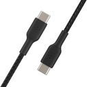 Pletený USB-C USB-C kábel 1m čierny