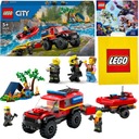 LEGO CITY 60412 TERÉNNE HASIČSKÉ VOZIDLO S PRÍVESOM A ČLNOU + taška + katalóg